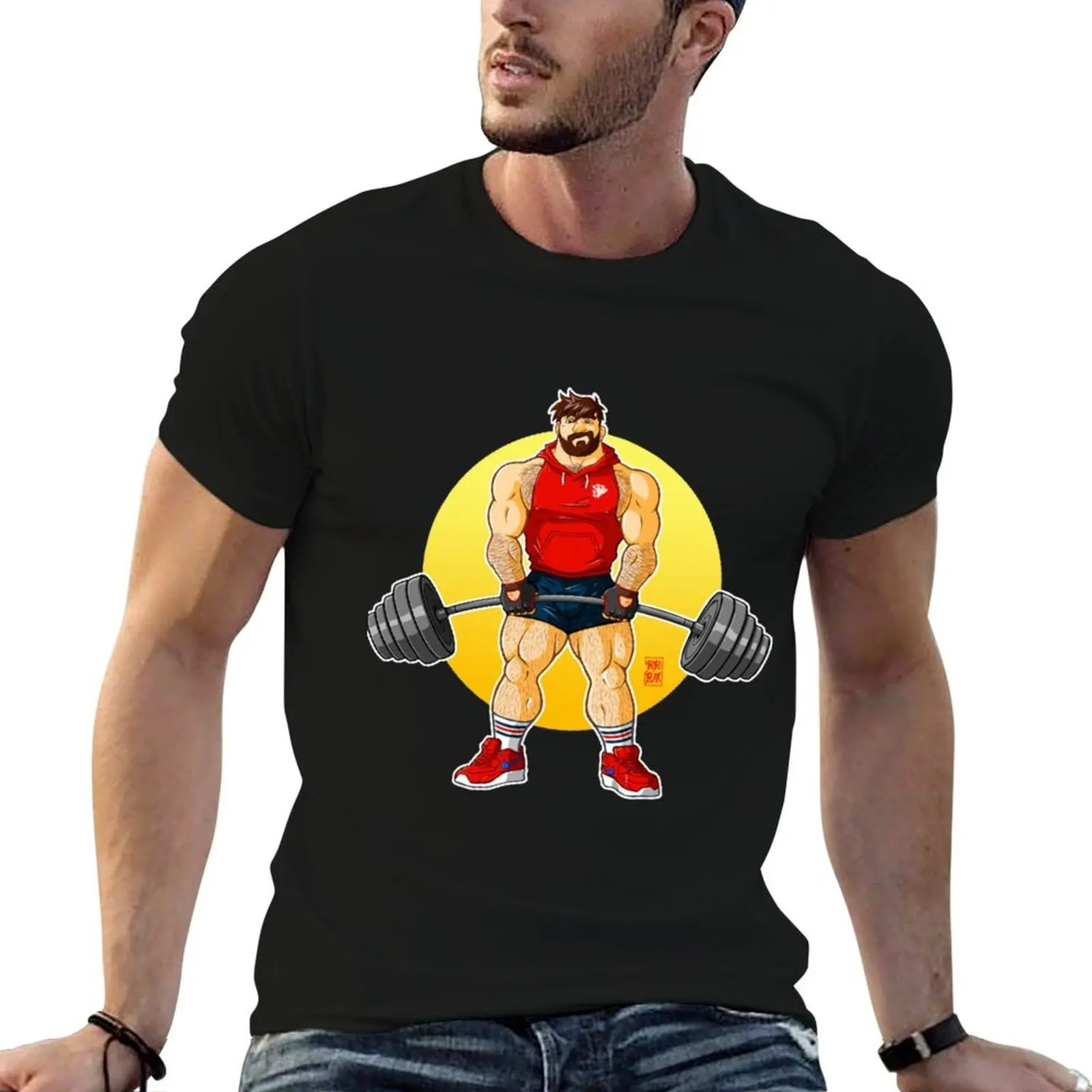 ADAM LIKES BEAR&x27;S GYM - NO WRITING Classic . T-Shirt valentines clothes topping Men's clothing