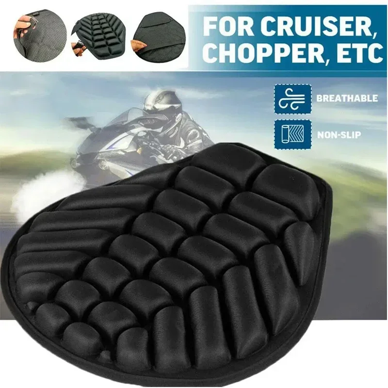 

Motorcycle 3D Seat Cushion Black Foam Soft Comfortable Breathable Seat Covers Mats Motorcycles Electric Bike Accessories