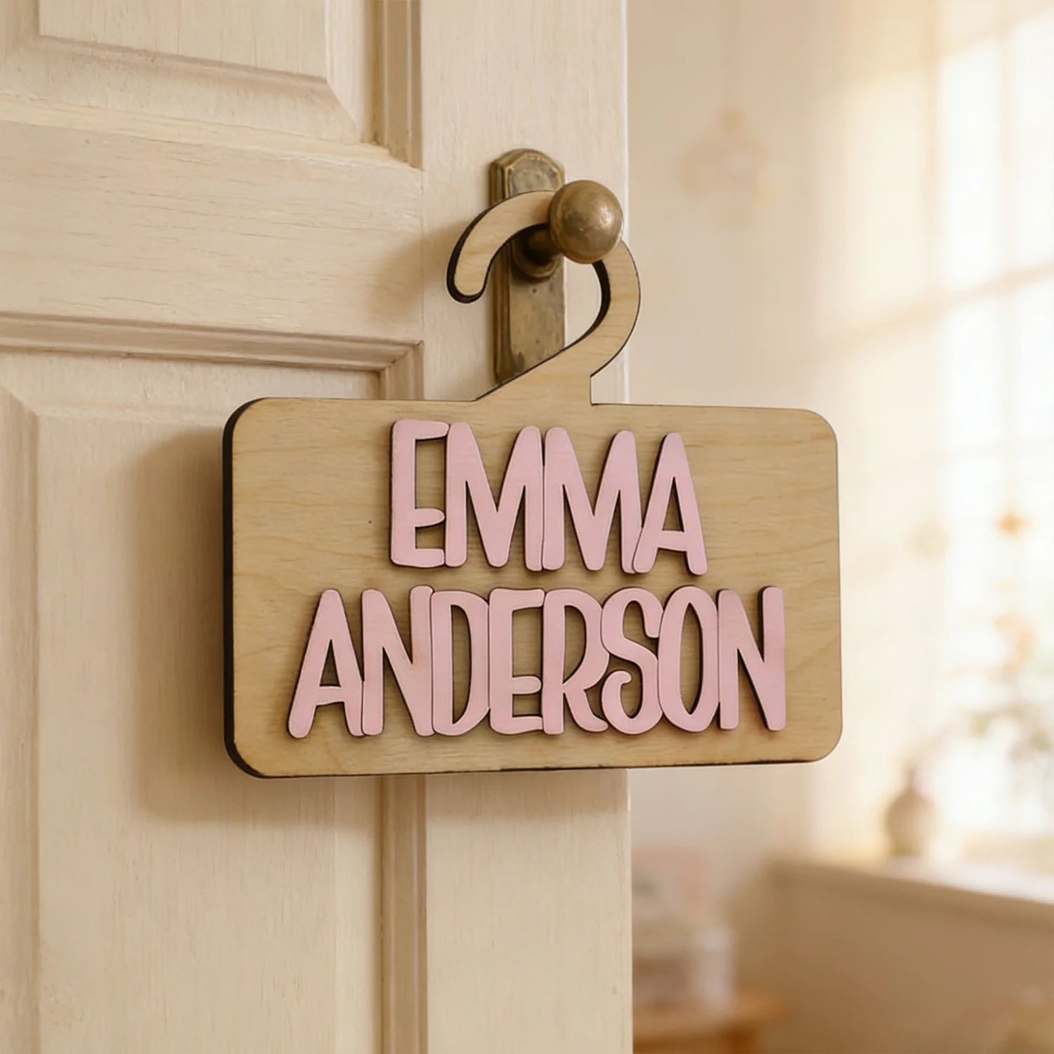 1pc personalized double-layer wooden surname brand, multi-layer customized gift, multi scene decoration, perfect holiday gift