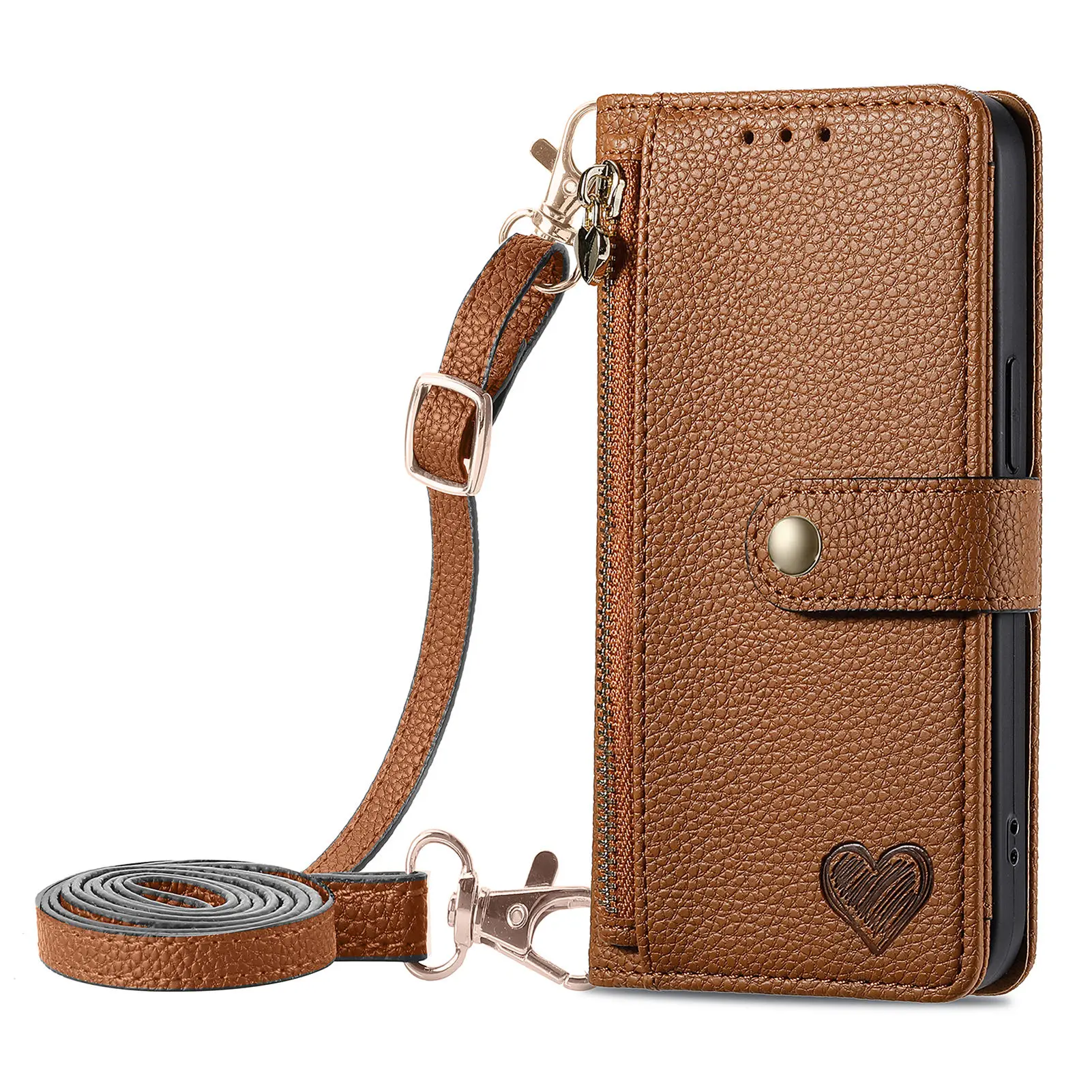 Crossbody Rits Portemonnee Kaart Solt Lederen Hoesje Voor Iphone 14 Pro Max 15 11 12 13 X Xs Xr 7 8 Plus Rfid Riem Lanyard Portemonnee Hoes