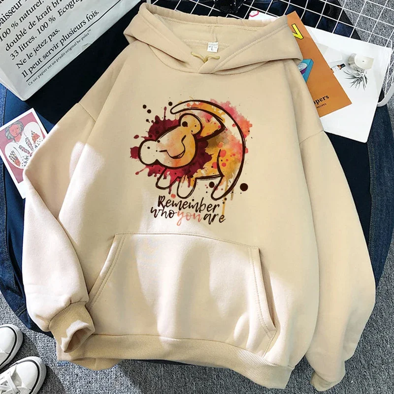 Harajuku Fashion Hoodies Anime Hakuna Matata Hoodie Disney The Lion King Sweatshirt  Women Clothes Hoody