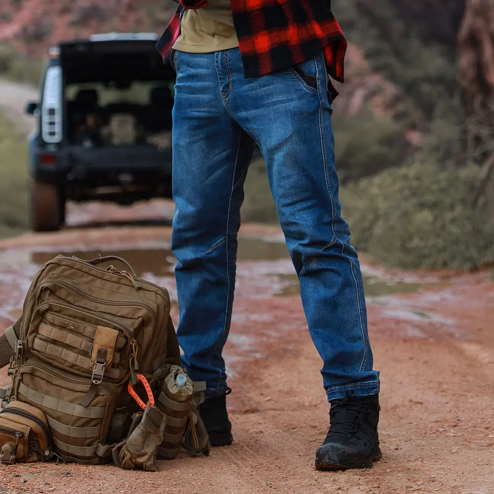 Emersongear Blue Label Freedom Tactical Jeans Duty Cargo Trousers Ergonomiczne spodnie jeansowe Camping Hiking Hunting Outdoor EMB9710 — zdjęcie 6