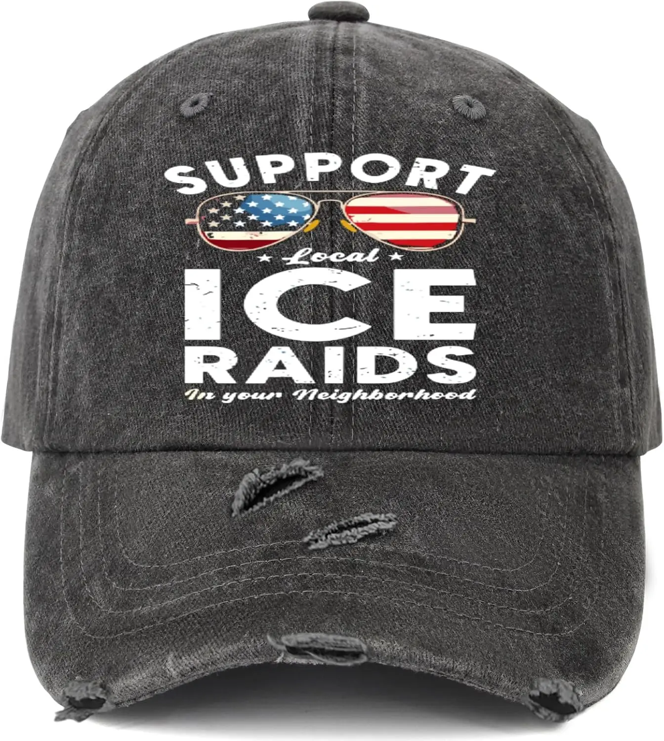 Made in US Support Local ice raids in Your Neighborhood Hats for Men Baseball Cap Aesthetic Washed Ball Caps Quick Dry