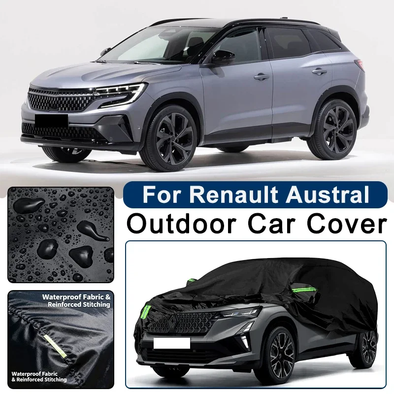

Outdoor Car Cover Waterproof Dustproof UV Sun Protection, Full Car Protector Exterior Accessories For Renault Austral 2022-2026