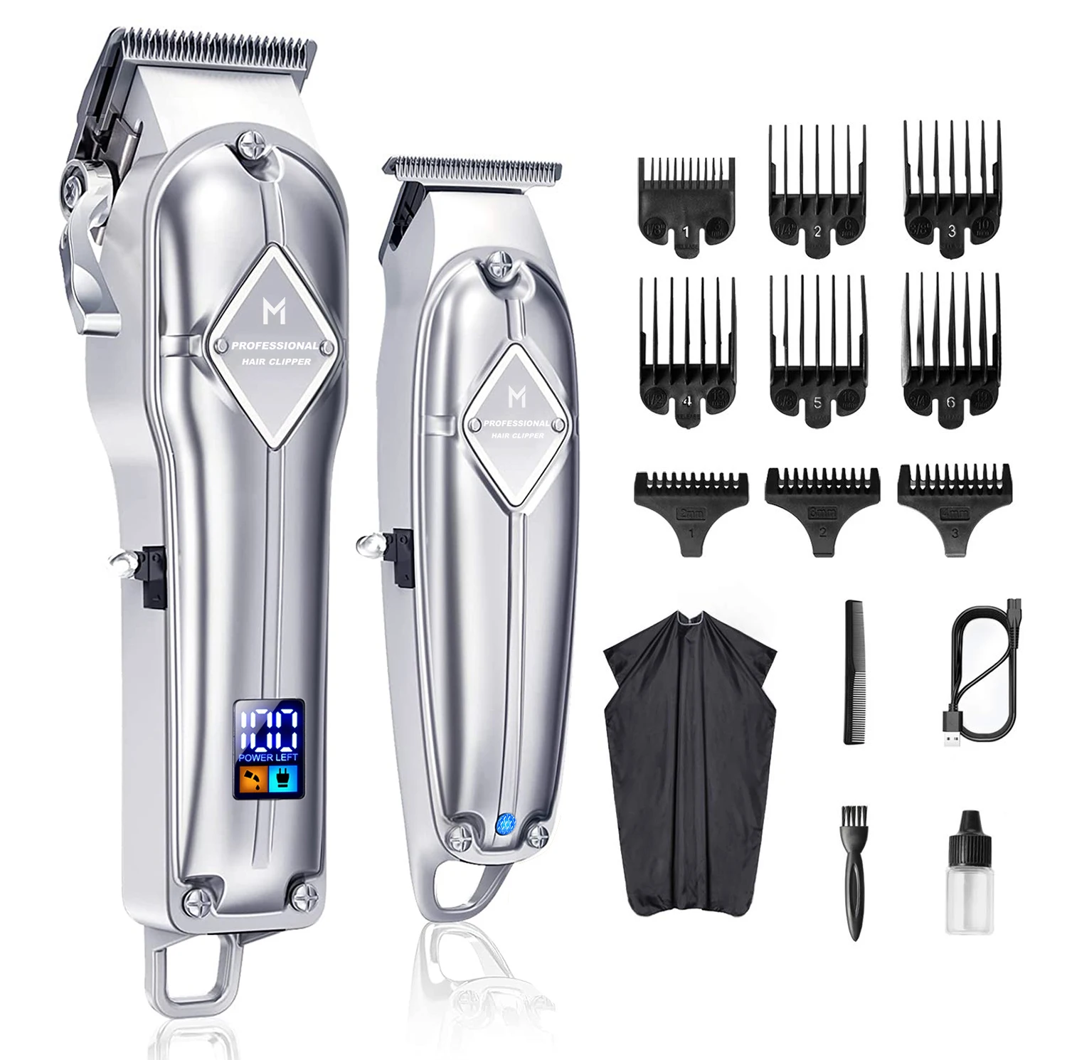 N Top Limural Tondeuse Professionele draadloze tondeuse Haarknippen Baardtrimmer Kappers Verzorgingsset Oplaadbaar voor mannen