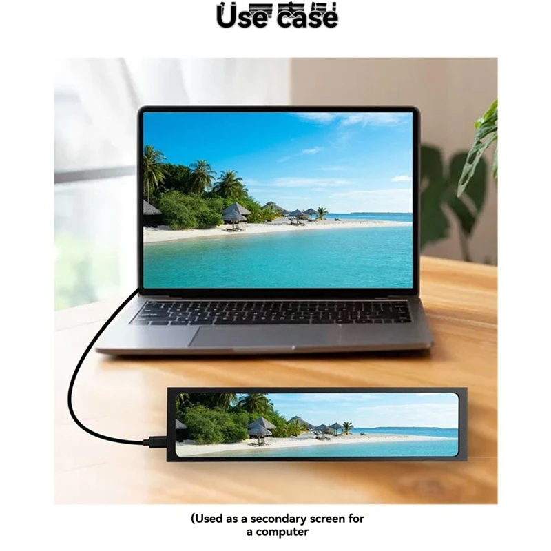11.26인치 IPS USB 보조 화면(CPU/GPU 모니터링용) USB 롱 보조 화면 디스플레이-A69M 썸네일 4