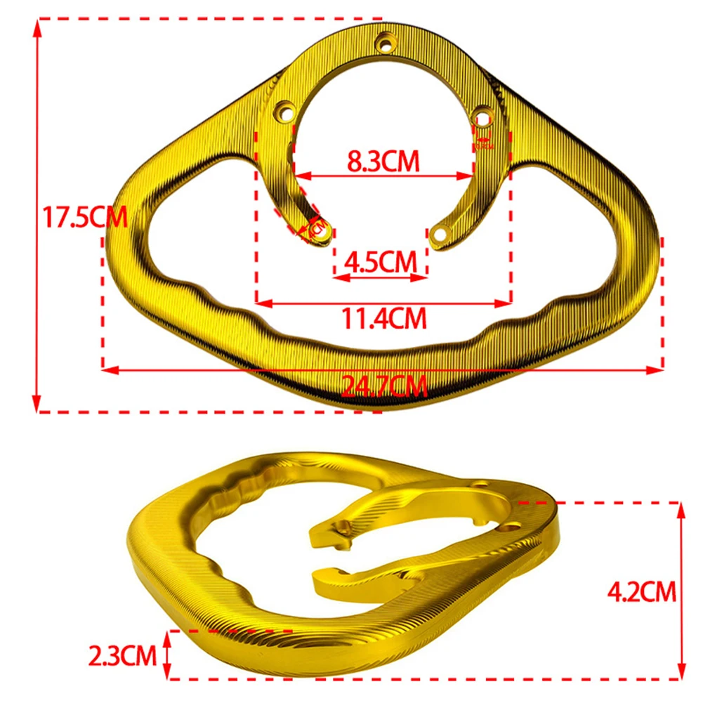 Fuel Tank Based Passenger Handle Bar for Motorcycles Built from CNC Aluminum for Kawasaki Fitment Requirements