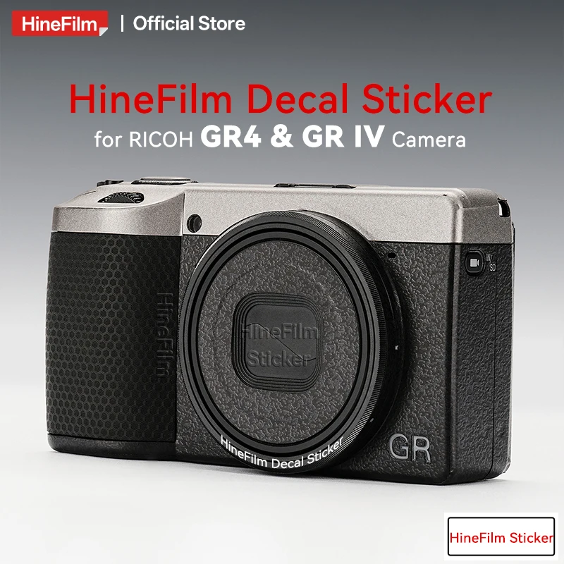 Hinefilm pele para ricoh gr4 iv câmera adesivo para ricoh griv decalque pele gr4 envoltório capa gr 4 pele protetora