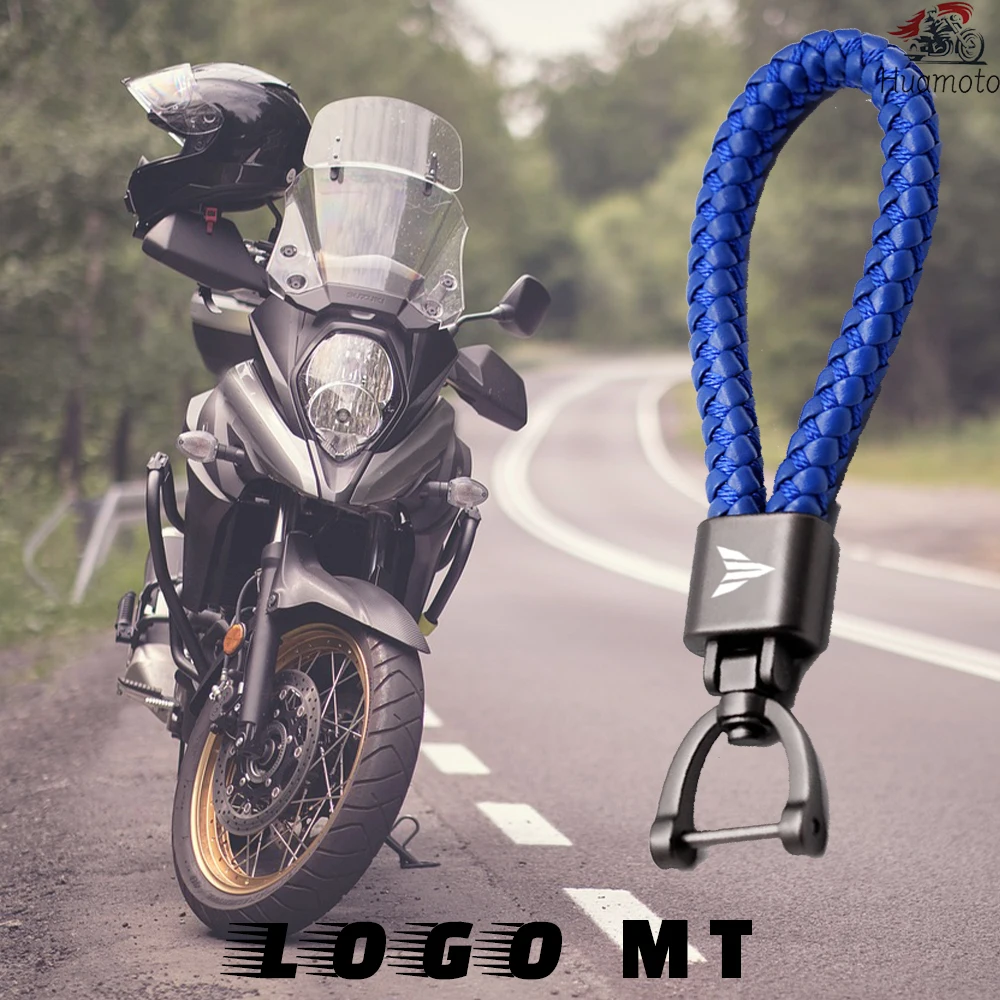 

Для YAMAHA MT03 MT07 MT09 MT10 MT25 MT125 Пользовательский логотип ручной тканый брелок кожаный металлический брелок аксессуары для мотоциклов Запчасти
