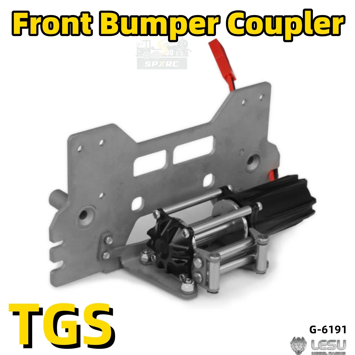 TGS Frontstoßstangenkupplung Winden-Set Simulation dekorativ G-6191 für 1/14 Tamiya RC Lesu Scania Man Actros Fernbedienung Anhänger