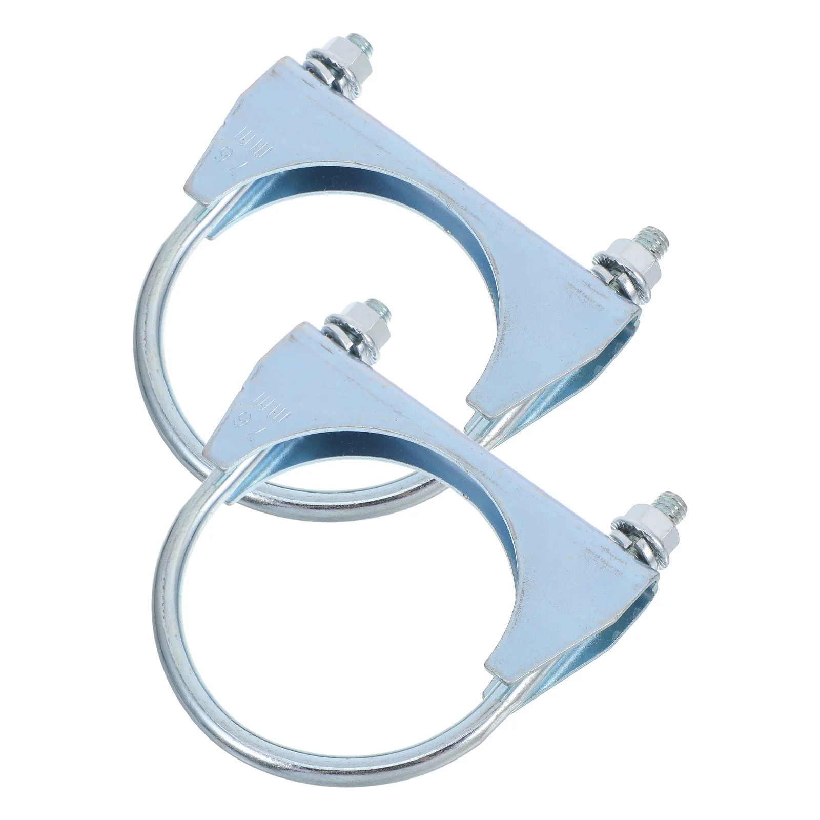 

2Pcs U Bolt Clamp 3 Inch U-Shaped Pipe Exhaust Clamps Heavy Duty Muffler Hose Clamps Car Parts U Clamp Pipe Valve Cover Bolts