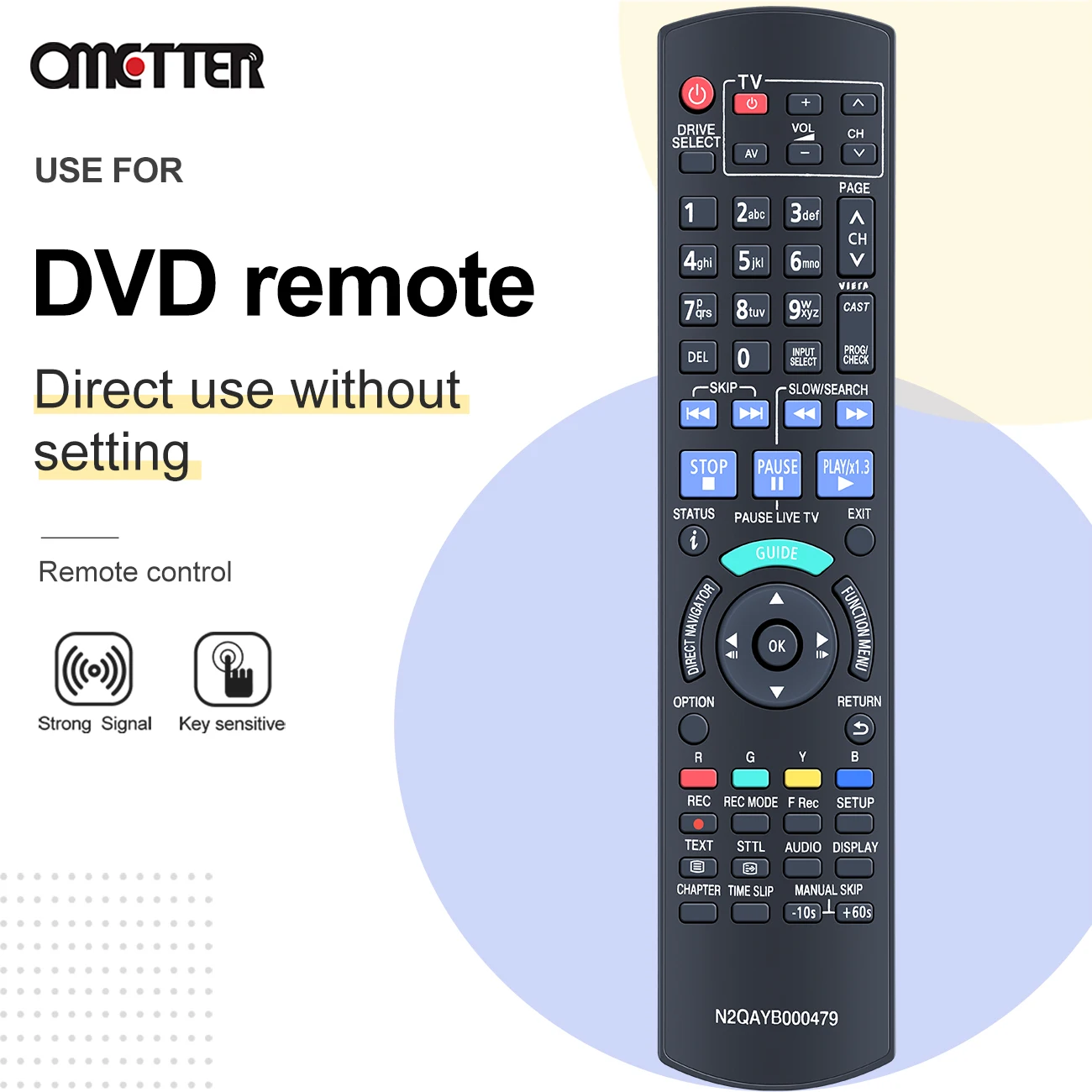 New N2QAYB000479 For Panasonic Blu-ray DISC RECORDER IR6 Remote Control DMRBW780