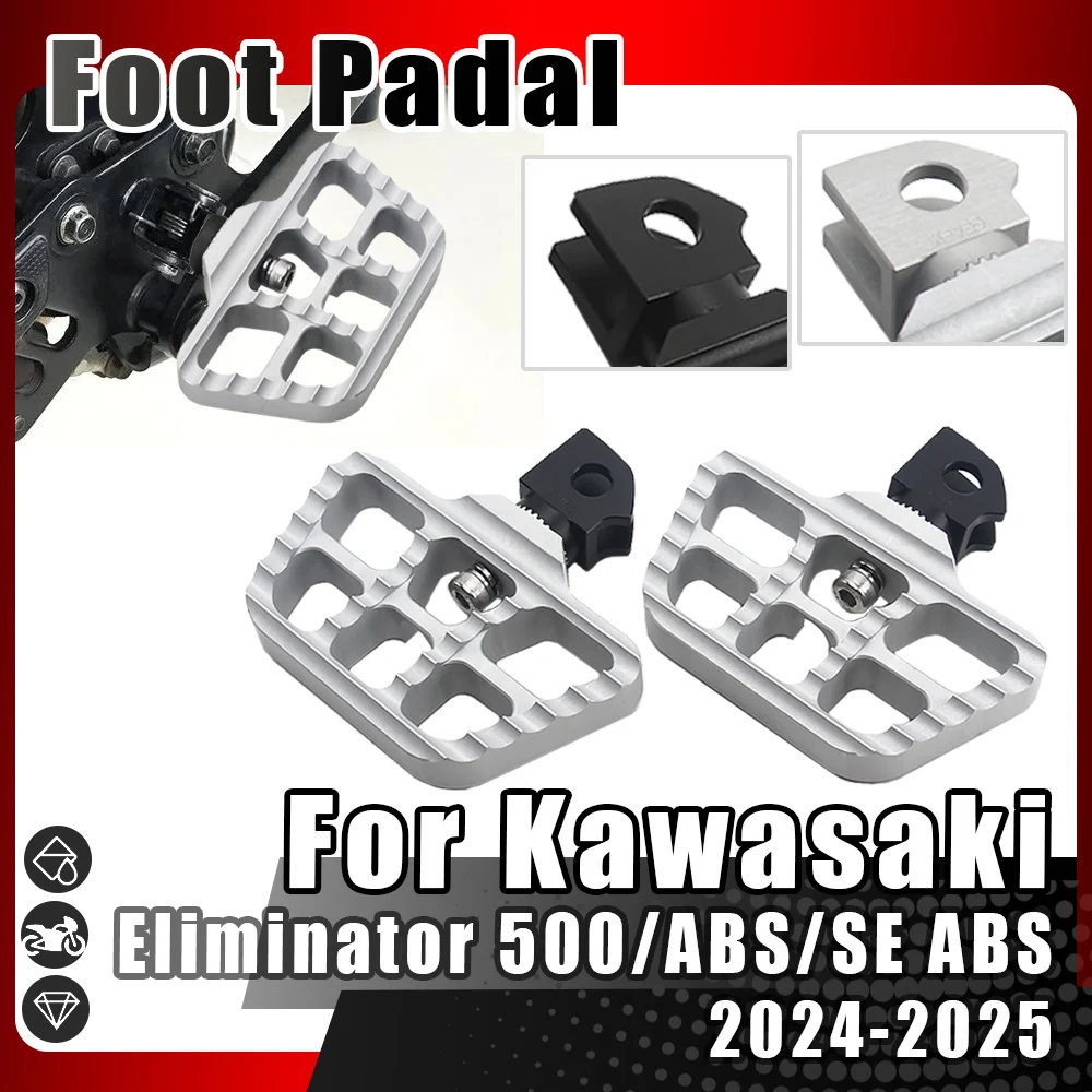

Motorcycle Highway Pegs Rider Driver Front Footpegs Rotatable Footrests Pedals Fits For Kawasaki Eliminator 500 SE ABS 2024-2025