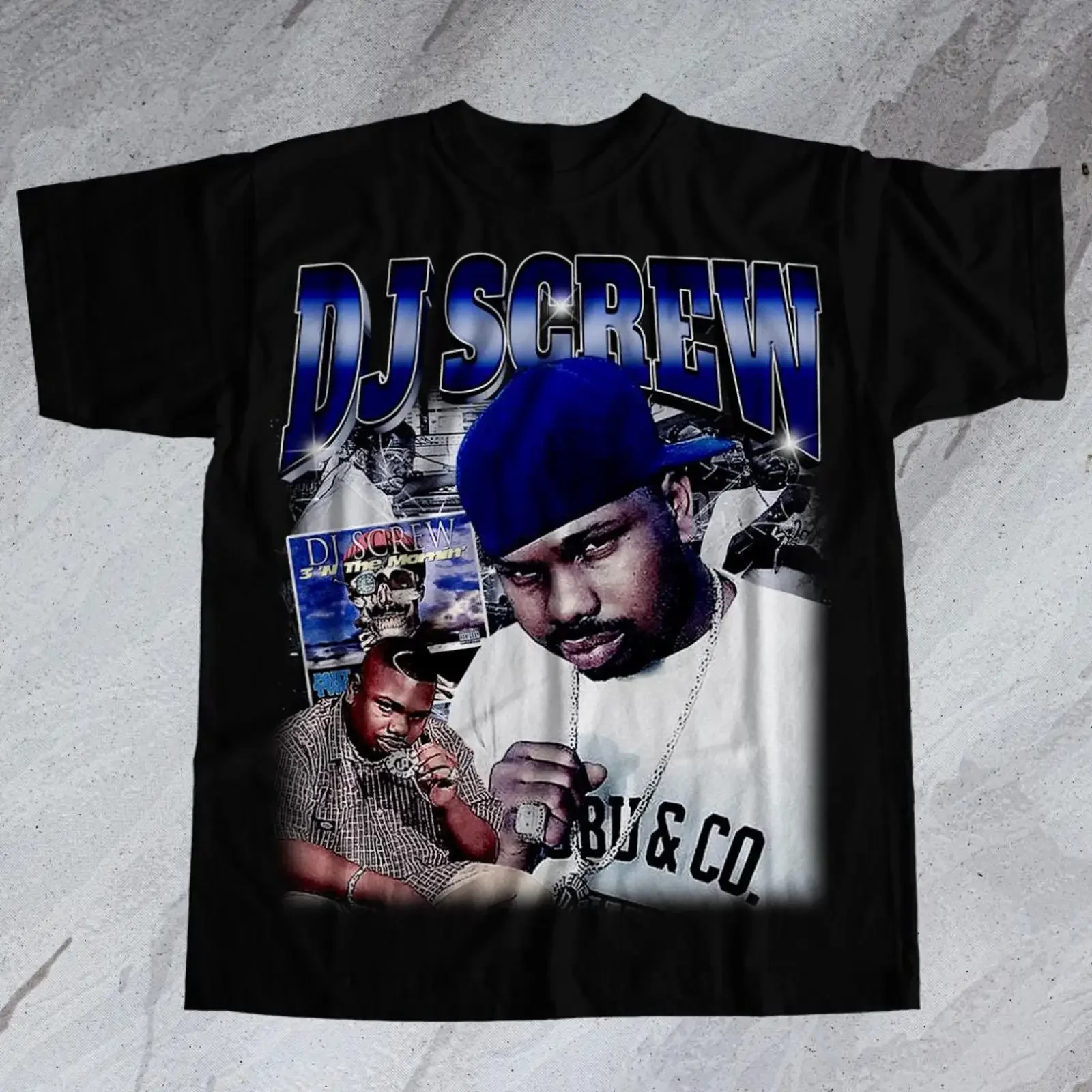 Dj Screw 90s T Shirt vintage Washed Slightly Casual homme designer clothes graphic Stretched Breathable fashion Unisex Soft