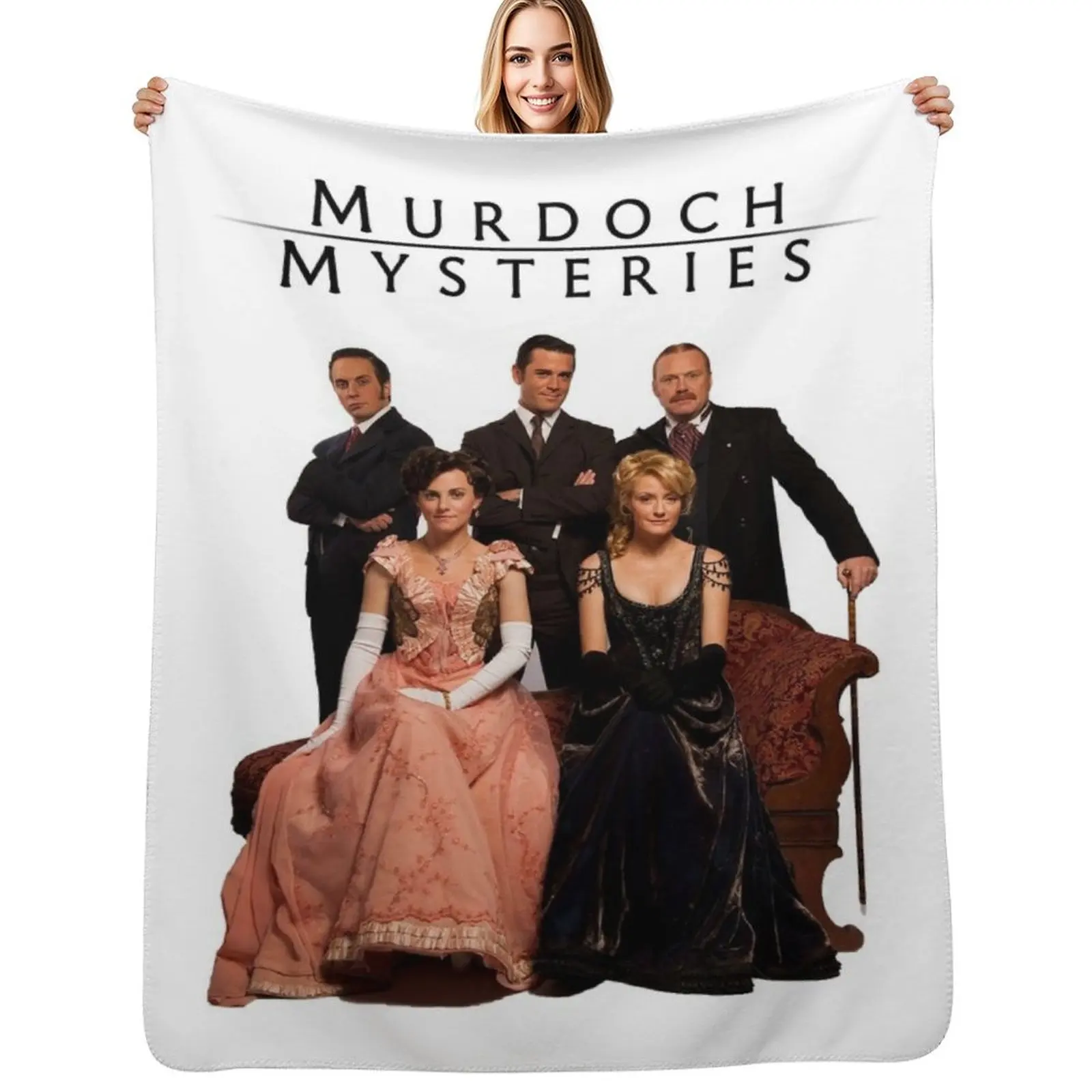 

Murdoch Mysteries Design Throw Blanket Soft Plush Plaid decorative Flannel Fabric Blankets