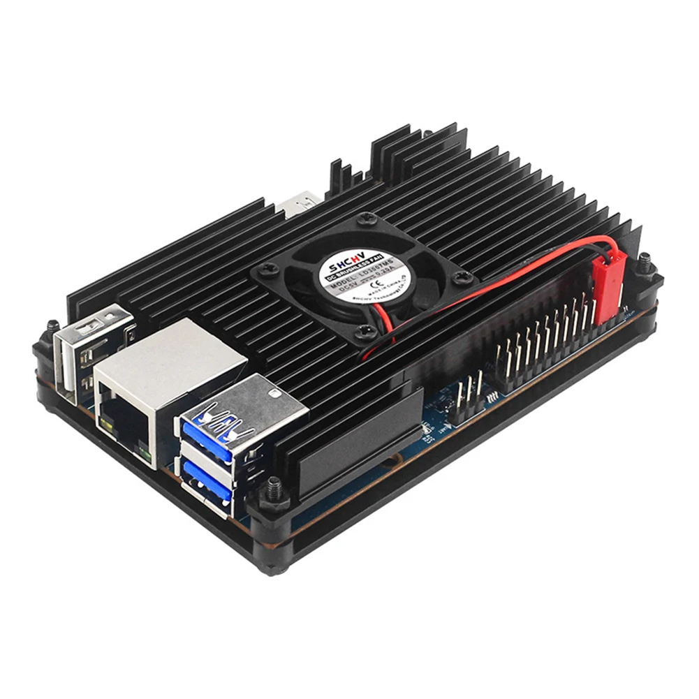 

Aluminum Alloy Heat Dissipation Protective Shell with Fan CPU Heat Sink Enclosure Case Replacement Accessories for Orange Pi 5