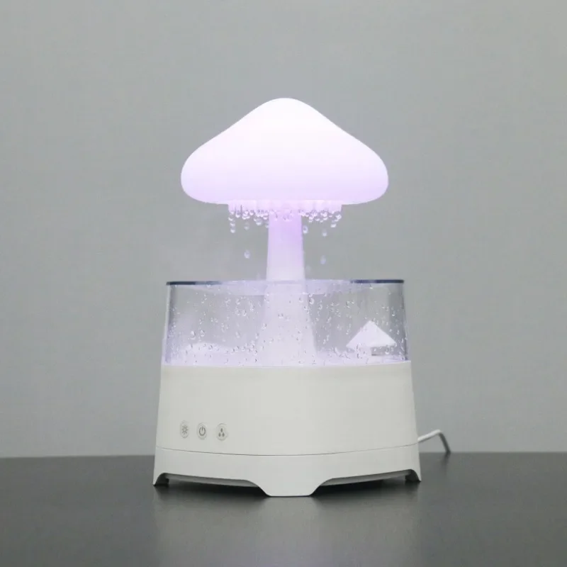 Rain Humidifier  Aroma Diffuser Essential Oil 3d Kids Night Light Portable White Noise Machine Baby Modern Home Decor