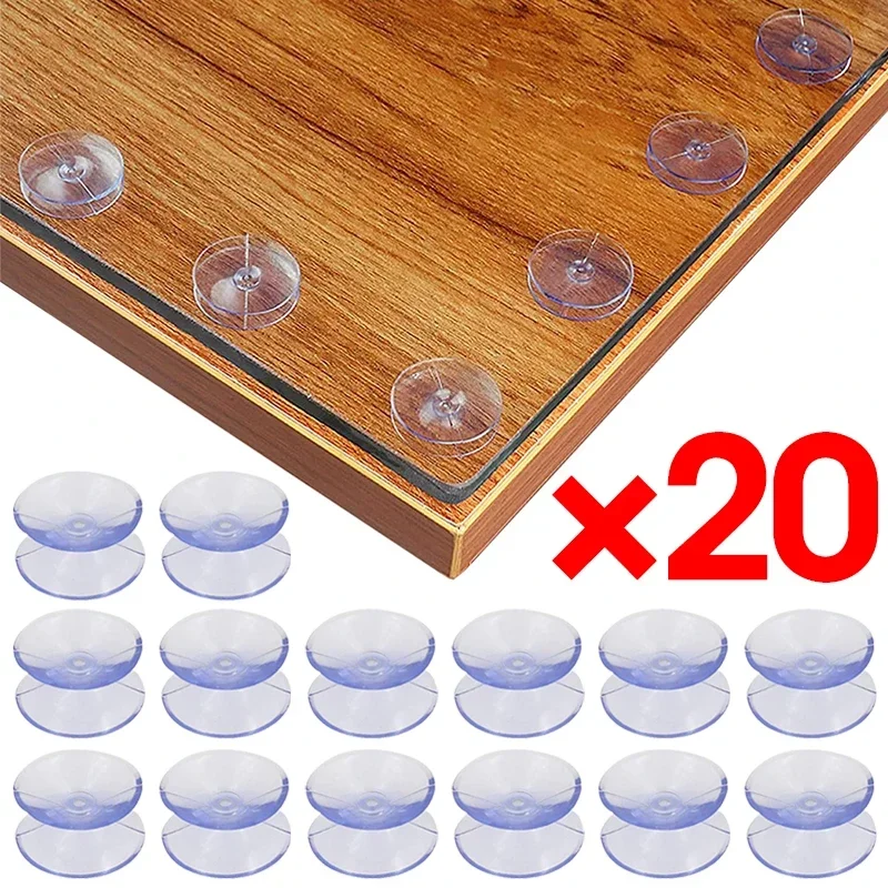 5/20PCS Double Sided Plastic Suction Cup Vacuum Non-slip Clear Sucker Pad for Glass Car Window Table Top Spacer DIY Soap Holder