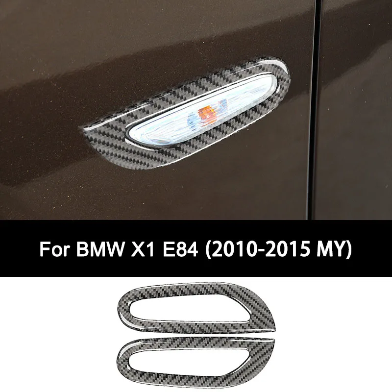 

For BMW X1 E84 (2010-2015 Model Year), Premium Carbon Fiber Car Turn Signal Fender Frame Interior Sticker Auto Accessories
