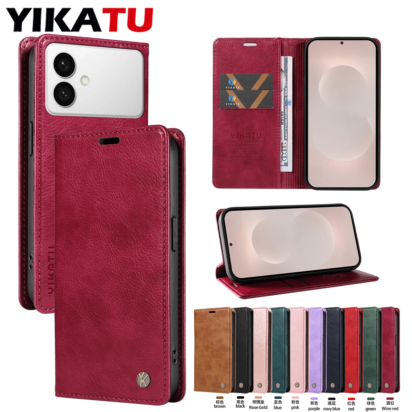 Capa de Couro para Carteira Samsung Galaxy J610F J530 J510 J415 J330 J310 J120 J5 J7 Prime J4 J6 Plus J3 2016 J1 Xcover7 5G