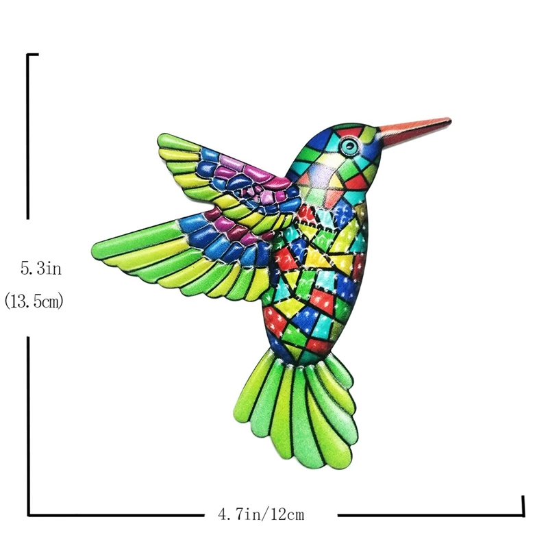 Metalowy ptak ścienny rzeźba artystyczna ogród wiszące na zewnątrz Ornament duży koliber wisiorek do ogrodu dekoracyjna tapeta do domu