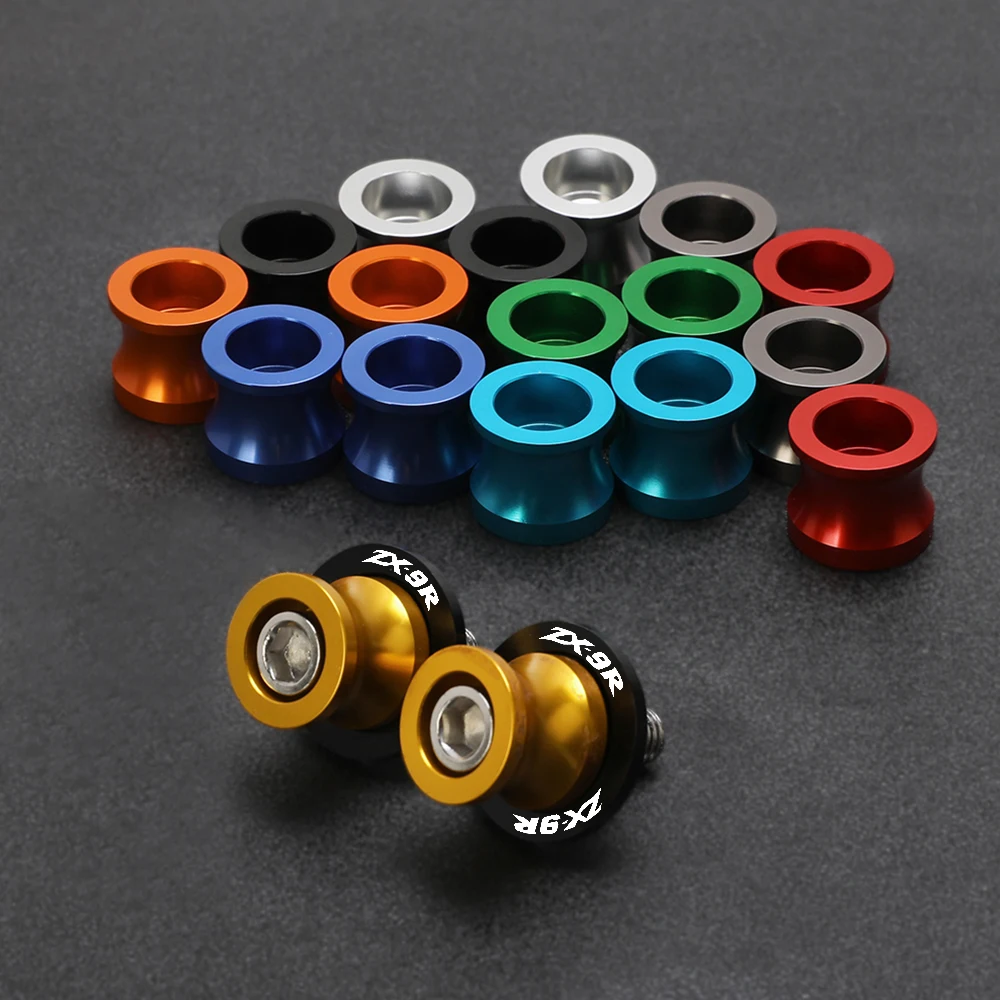 10mm Motorcycle Swingarm Sliders Spools Screw For KAWASAKI ZX-9R ZX9R NINJA ABS 1994 1995 1996 1997 1998 1999 2000 2001 2002-On