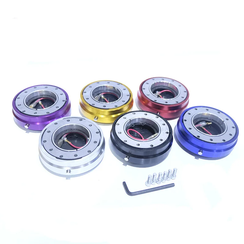 

Universal Car Aluminum Alloy Steering Wheel Quick Release Ultra Thin Racing Adapter Steering Splitter High Auto Accessories