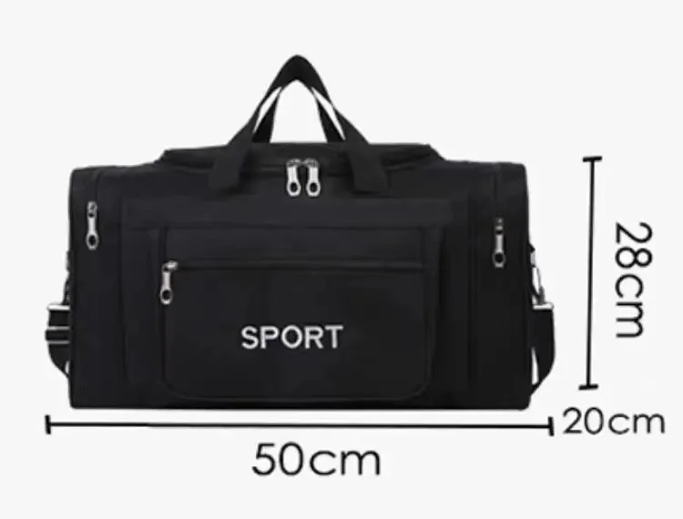 Foldable Travel Bag Luggage Gym Bag with Zippers Handles Lightweight Sports Equipment Organizer with Shoulder for Men Women