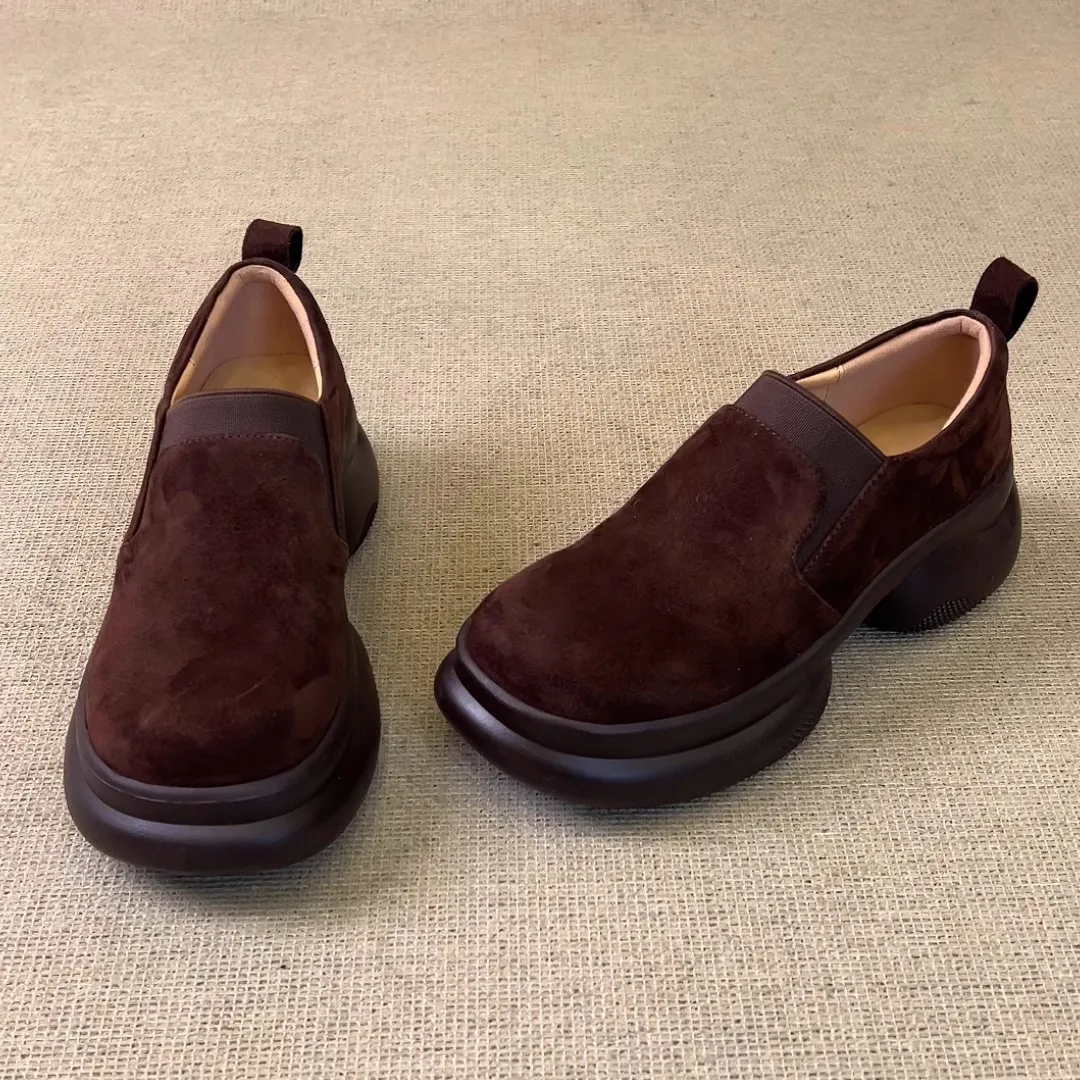 

Женские повседневные удобные кроссовки на плоской платформе, модная обувь, массивные кроссовки, замшевые лоферы, женская удобная новая обувь