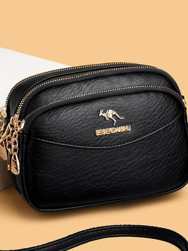 

Новинка 202, женская сумка из мягкой кожи Faion, универсальная сумка через плечо на одно плечо, матовая сумка, многослойная сумка, повседневная сумка для отдыха