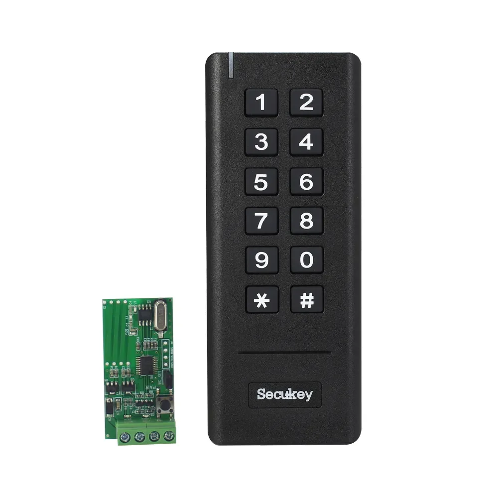 

433MHz Rolling Code 13.56MHz Card RFID Reader Wireless Keypad Reader Module, Wiegand 26/34 Output