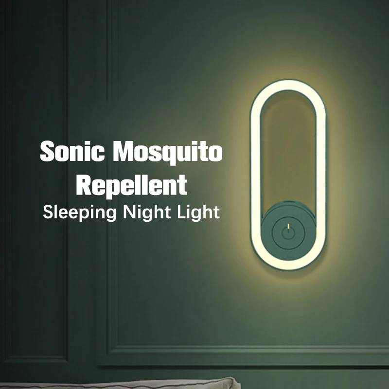 Ultrasonic Mosquitoes Repeller Led Night Light Bugs Killers Outdoor Indoor Electric Night Lamp Fly Trap Bugs Capture Killers