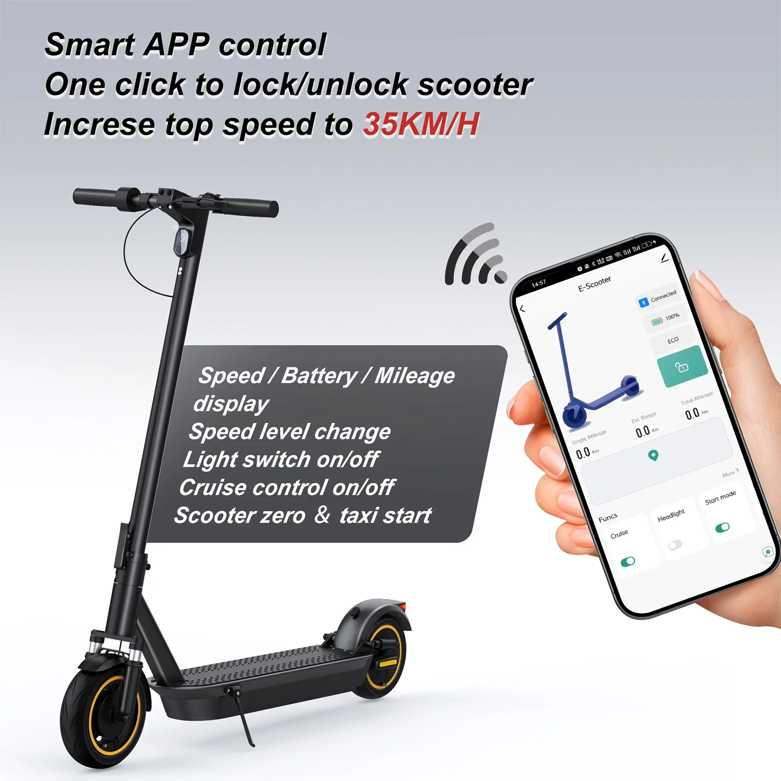 JUICEASE ESMax 500W/1000W skuter elektryczny maksymalna prędkość 35 KM/H E-skuter dla dorosłych 45KM zasięg składany mobilny skuter elektryczny