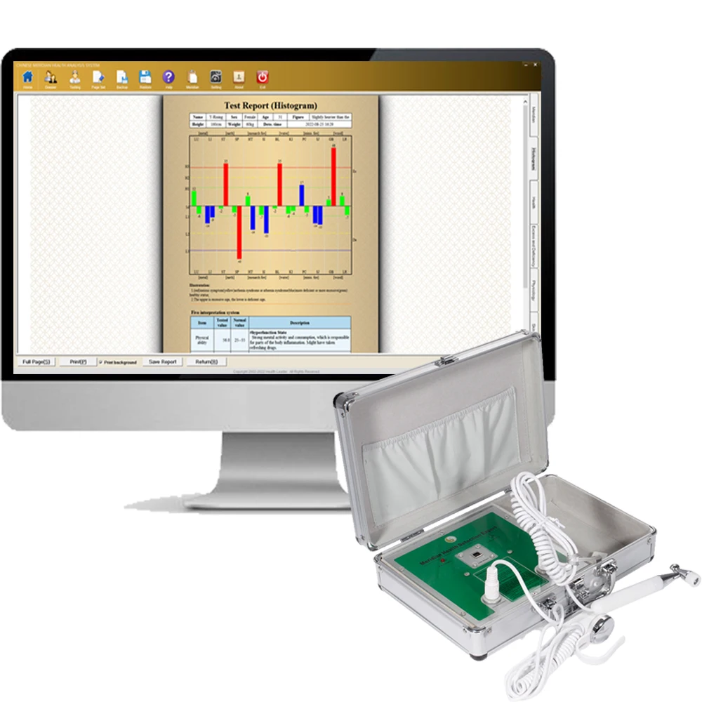 English Version Chinese Meridian Body Health Diagnostic Machine Device Health Care