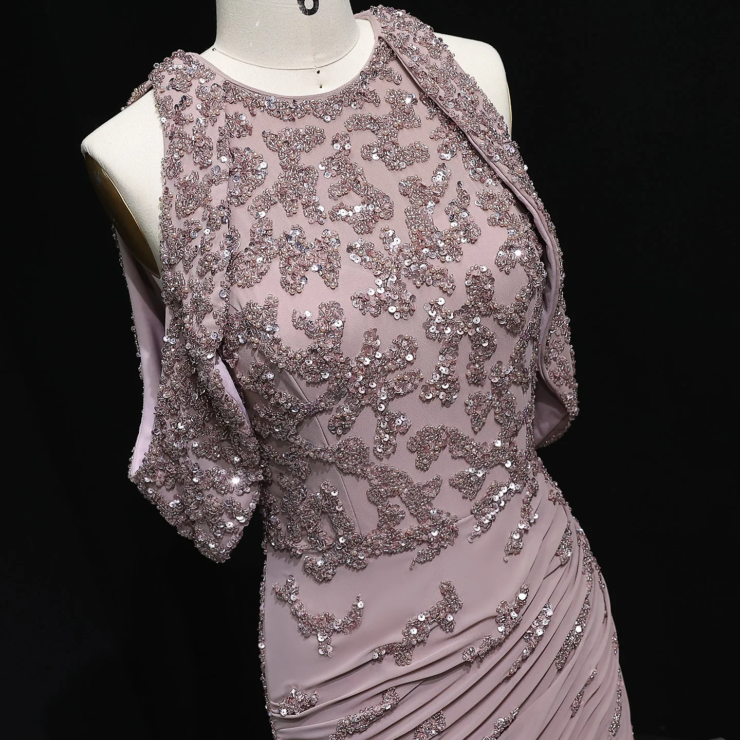 Sharon disse elegante fora do ombro sereia malva vestido de noite para o casamento feminino luxo frisado formal vestidos de festa ss559 personalizado