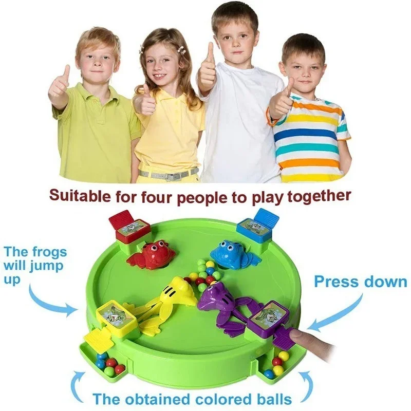 Funny Hungry Frog Eats Beans Strategy Game for Children and Adults Family Gathering Interactive Board Game Stress Relief Toys