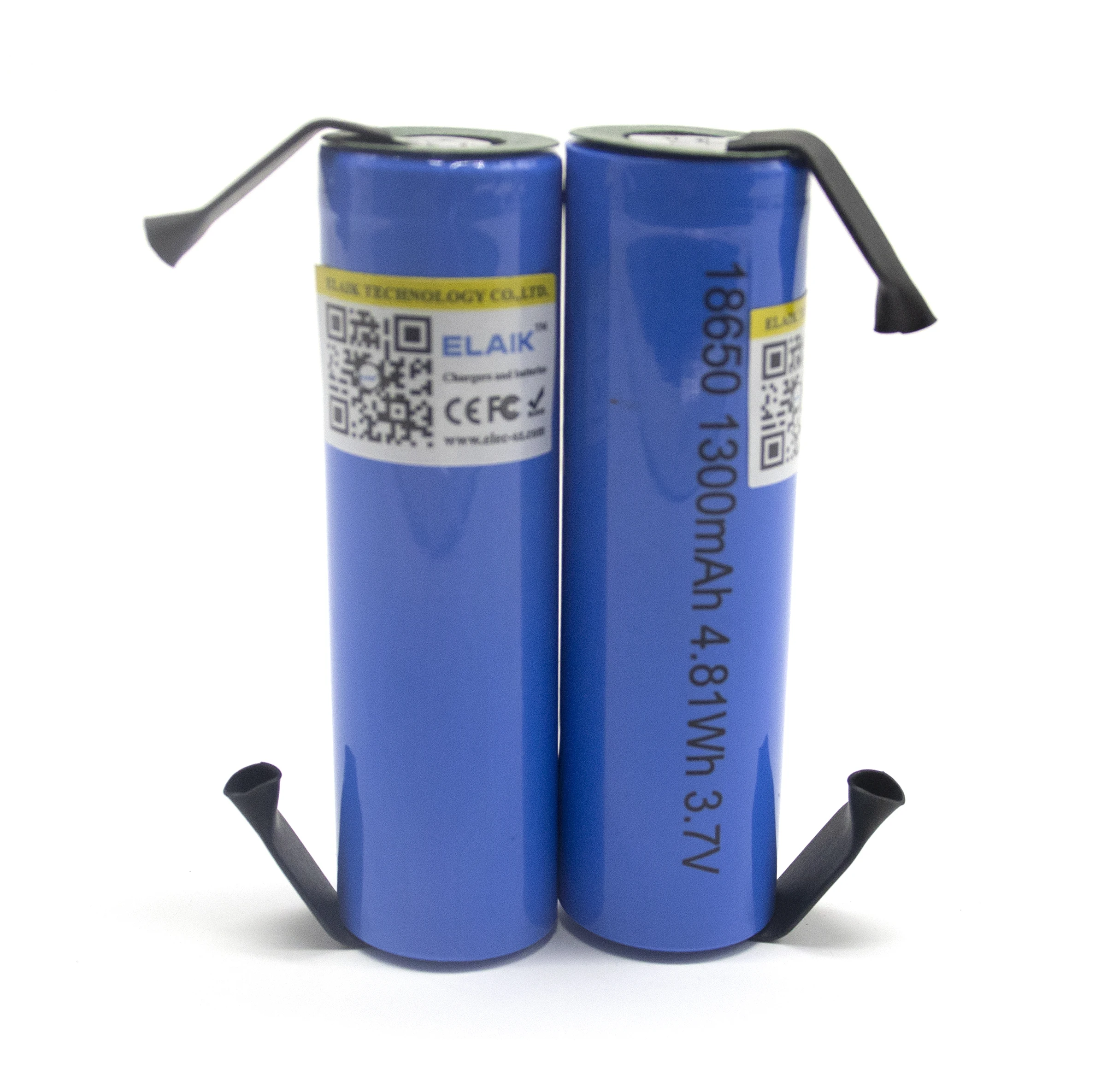 Battery Rechargeable battery 18650 1300mAh 3,7V lithium Li-ion battery DIY Nickel