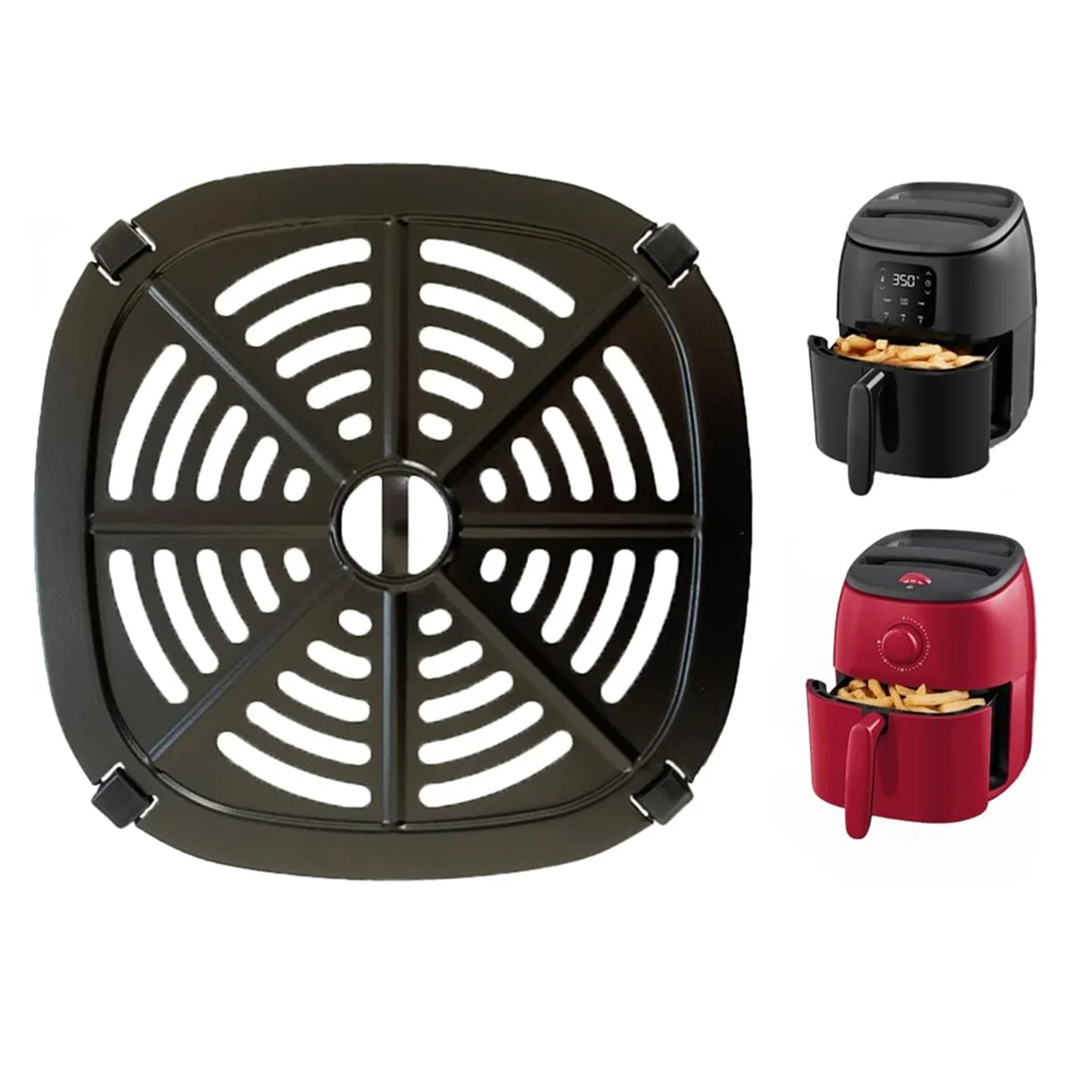 Air Fryer Grill Crisper Tray for Dash 2.6QT Tasti-Crisp Digital Air Fryer with Air Fryer Rubber Feet