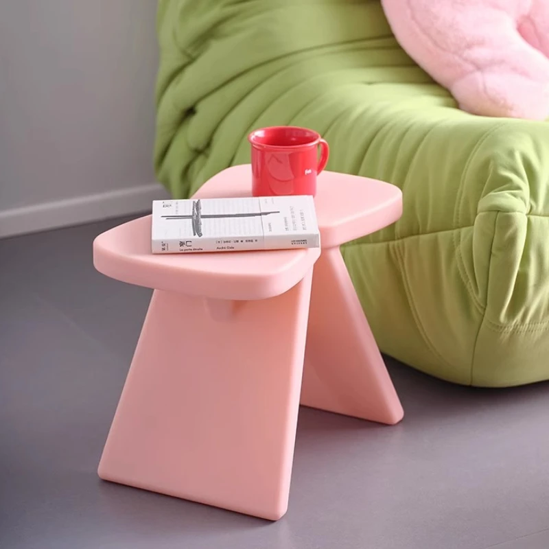 ‌Velvet Entry Bench Stool, Multi-Color Thick Step Seat, Plush Living Room Pouf, Sofa Footrest Ottoman for Cream Décor