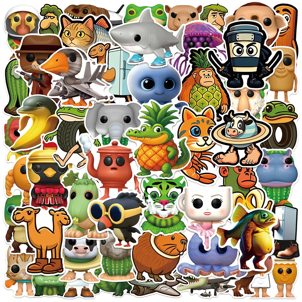 

10/30/50pcs Tung Tung Tung Sahur Cartoon Stickers Synthetic Beast Decals DIY Laptop Phone Luggage Funny Graffiti Sticker Packing