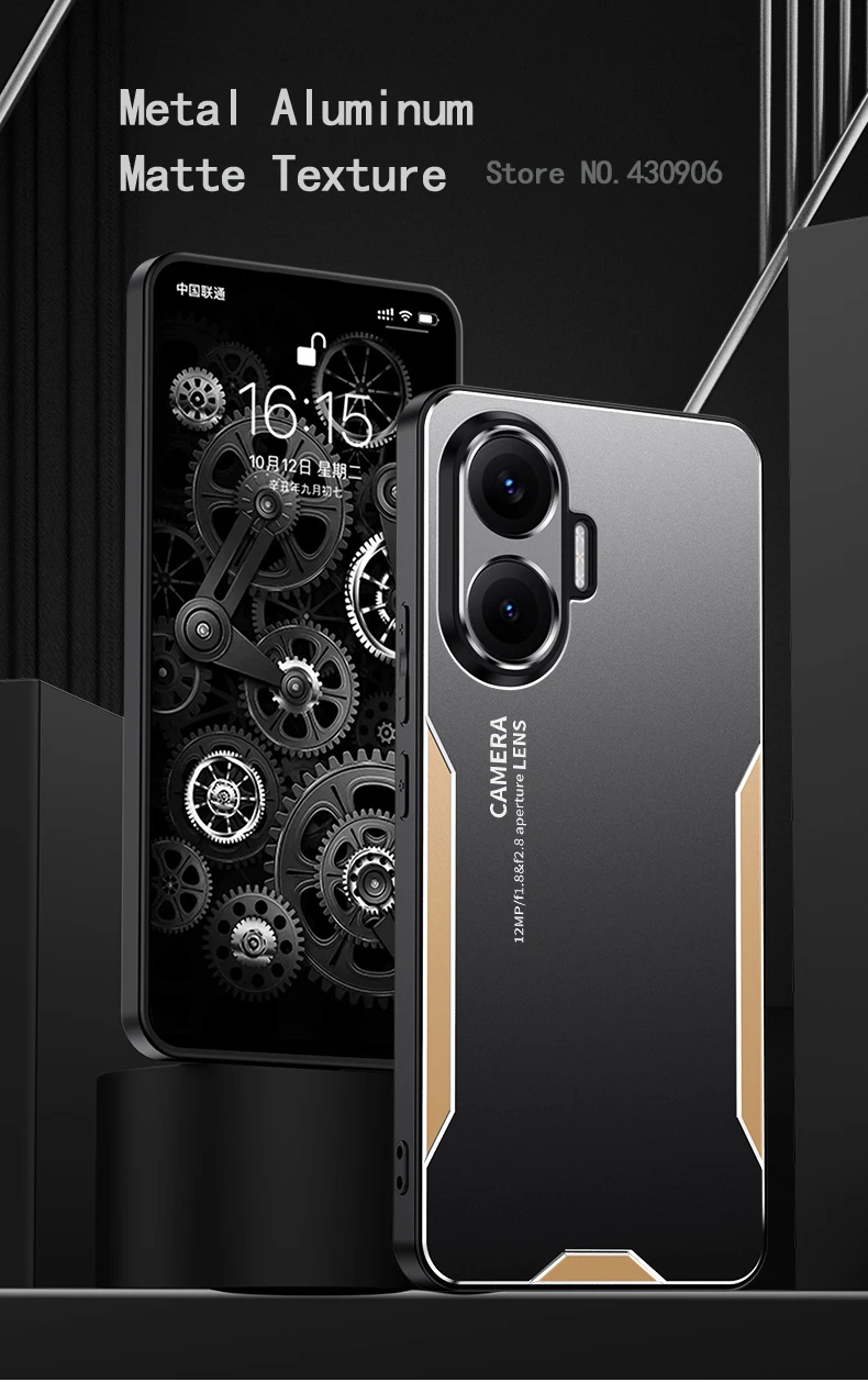 Für Poco F7 Fall Metall Aluminium Schutz Objektiv Frost Verhindern Fingerabdrücke Metall + TPU Abdeckung Für Poco F7 – Detail 1