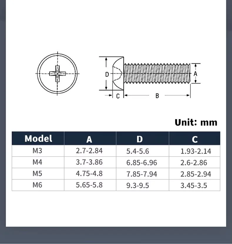 M6x10-43000 sets Acrylic Clear Screw+Nut Combination Transparent Plastic Phillips Round Head Pan Cross Head Bolt+Nuts