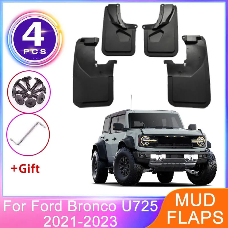 

For Ford Bronco U725 2021 2022 2023 Car Front Rear Mudguard Splash Guard Fender Mud Flap Replacement Wheel Protector Accessories