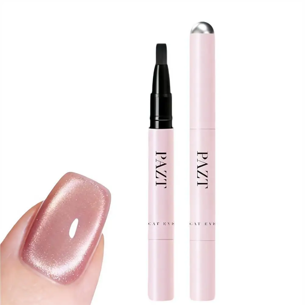Magnetischer Gel-Nagellack-Stift, 7-in-1 Glitzer Katzenauge Gel-Nagellack, Kein Unterlack/Überlack Nötig, Tragbarer Ein-Schritt-Nagellack-Stift – Detail 2