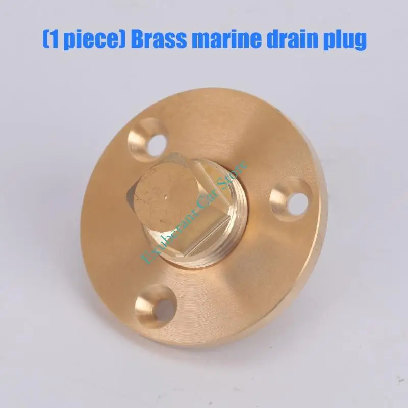 Brass Marine Drain Closure Assembly Drain Opening Hardware with Brass-Tone Finish for Routine Boats and Vessel Maintenance