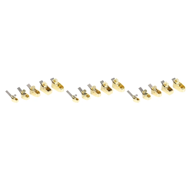 ABKV-15 Piece Woodworking Plane Cutter Set Curved Sole Metal Copper Luthier Tool Violin Viola Cello Wooden Instrument