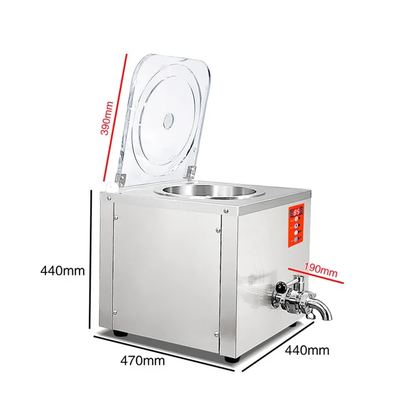 13L Milk/Juice Pasteurizer; Commercial Sterilizer for High-Temperature Sterilization and Rapid Cooling of Ice Cream Mix—Carefull