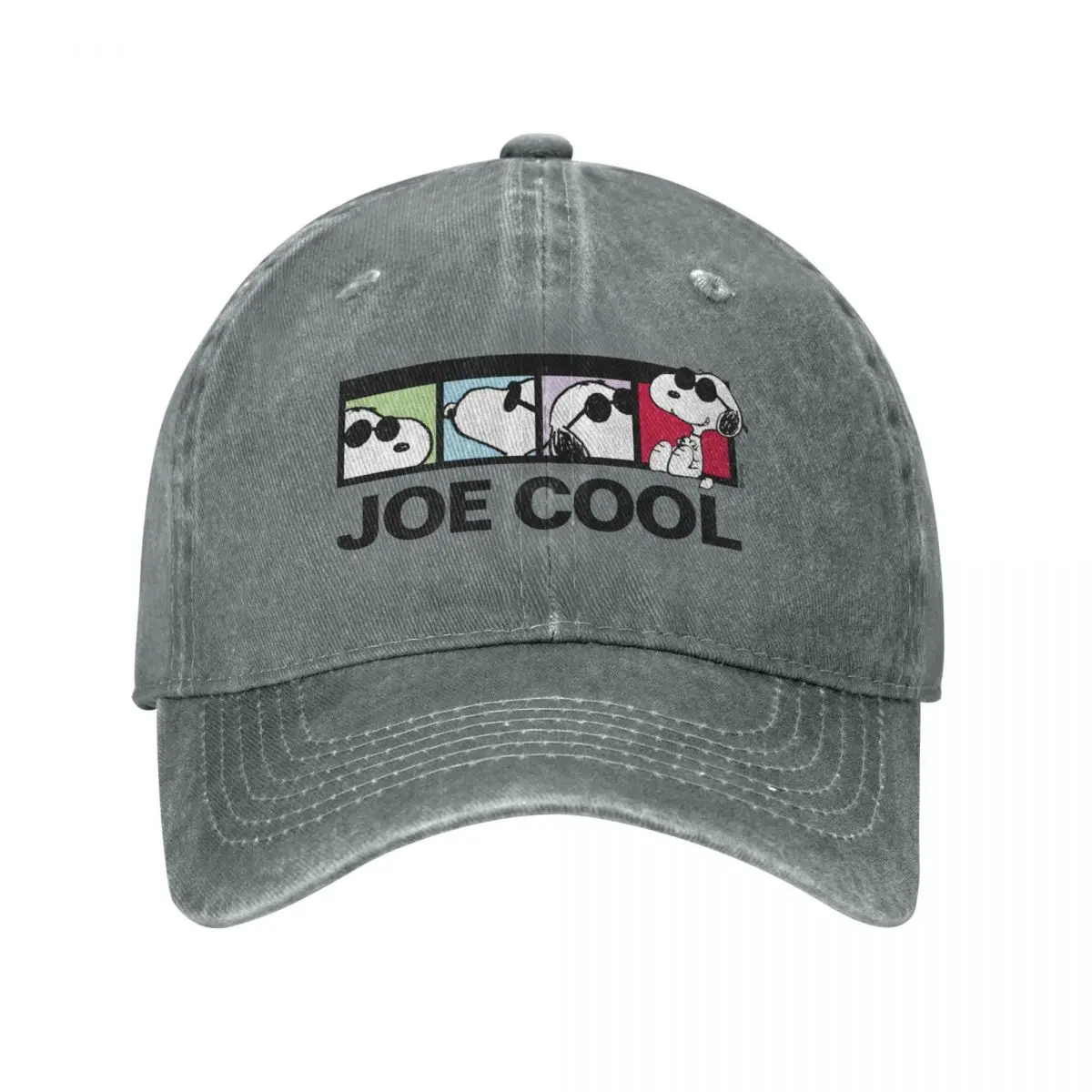 Snoopy Joe Cool Photo Reel Baseball Caps Merch Retro Distressed Washed Snapback Cap Unisex Outdoor Golf Adjustable Fit Caps Hat