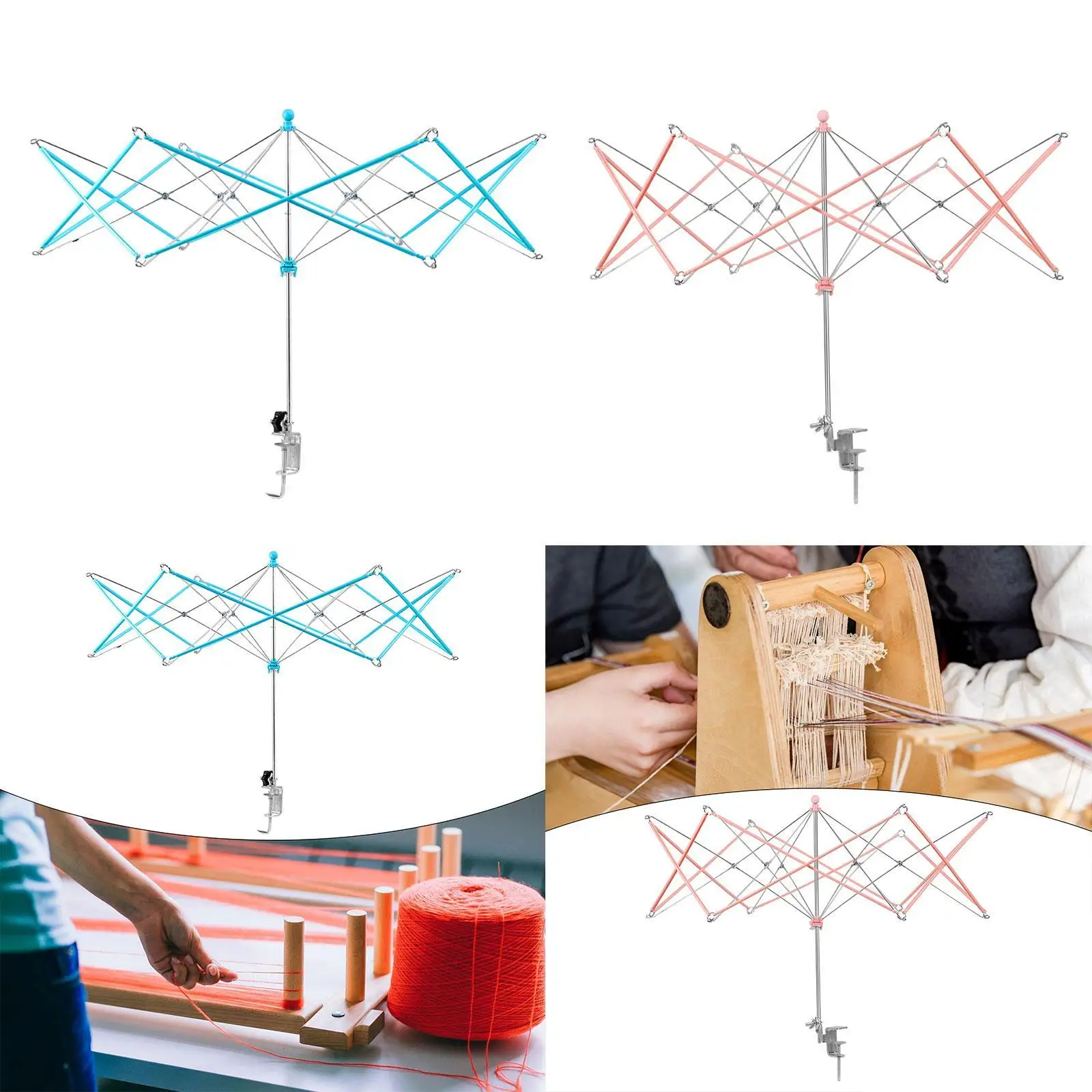 Umbrella Swift Yarn Winder Knitting Yarn Holder Practical Winding Holder Knitting Machine Tool for Tabletop Birthday Sewing