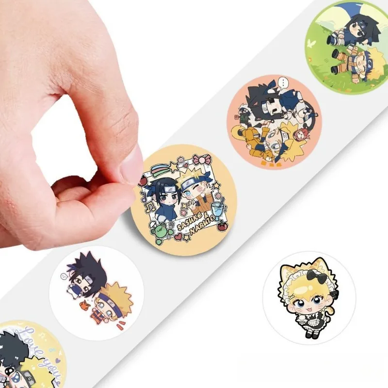 Naruto Rolling stickers Sasuke Uchiha and Uzumaki Naruto Cartoon High-Appearance Fashionable Portable Student Journal Stickers view 4
